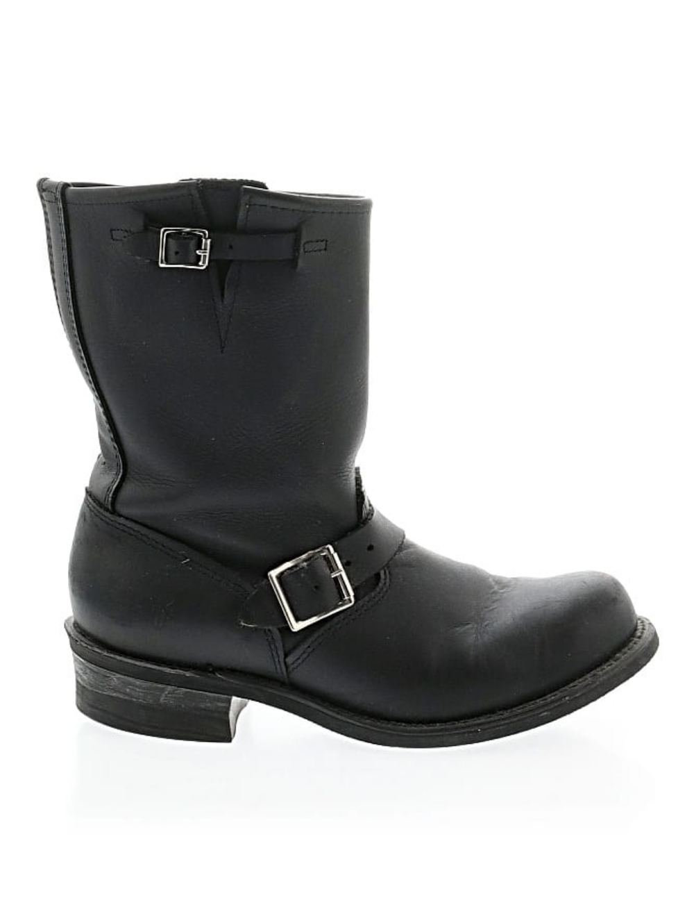Frye Engineer 12R Black Leather Short Boots US 9.5 M - Picture 3 of 4